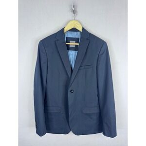 Gsus Sindustries Mens Easy Blazer Navy Blue‎ Cotton Stretch Jacket Size L